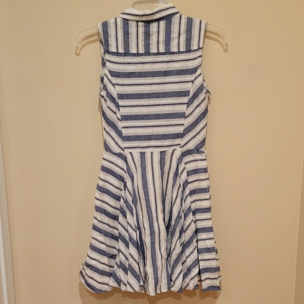 Striped Button Down Collared Dress - image 7